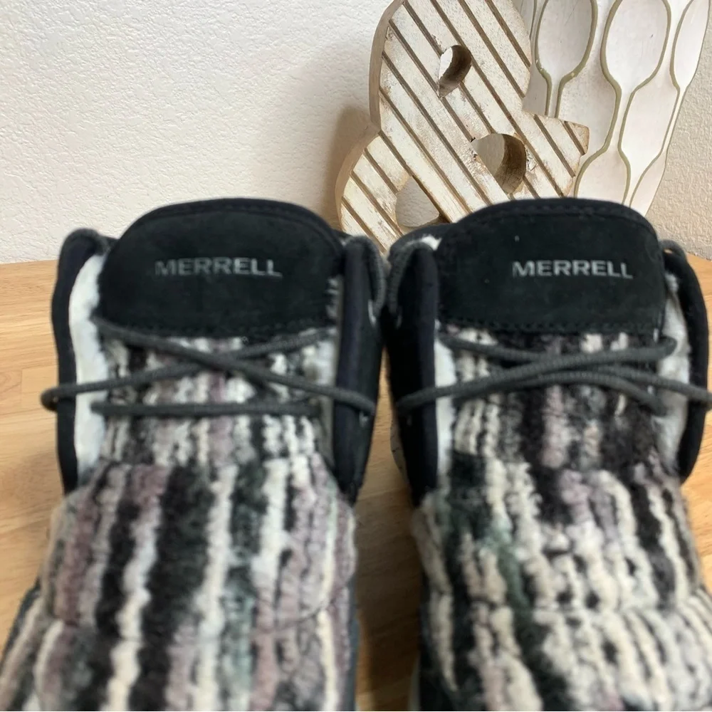 NWOT Merrell Women's Pechora Mid Winter Boot Black Gray Size 7